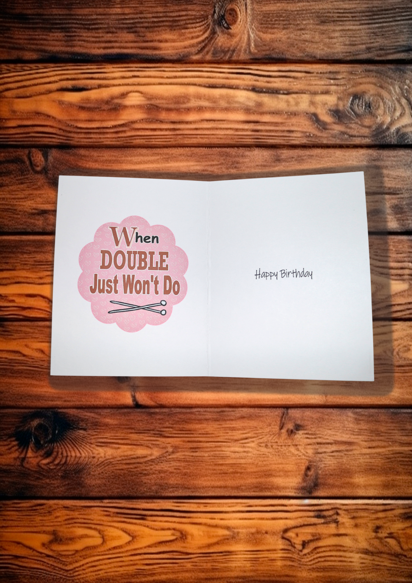 Birthday Card - Aran Wool