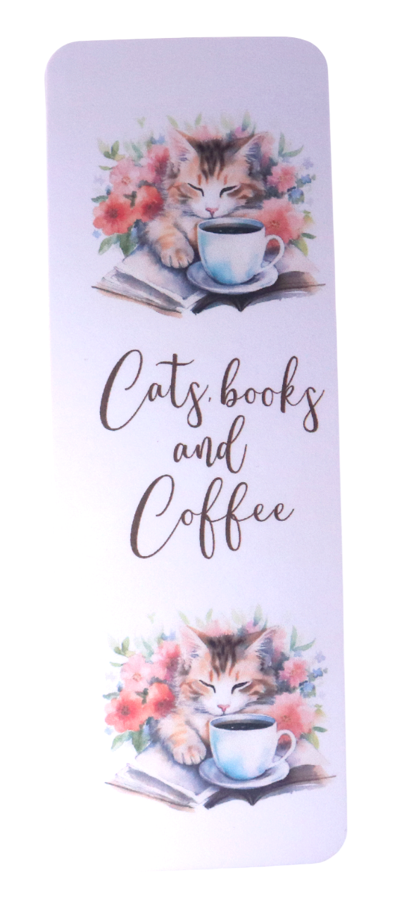 Cat in a teacup bookmark