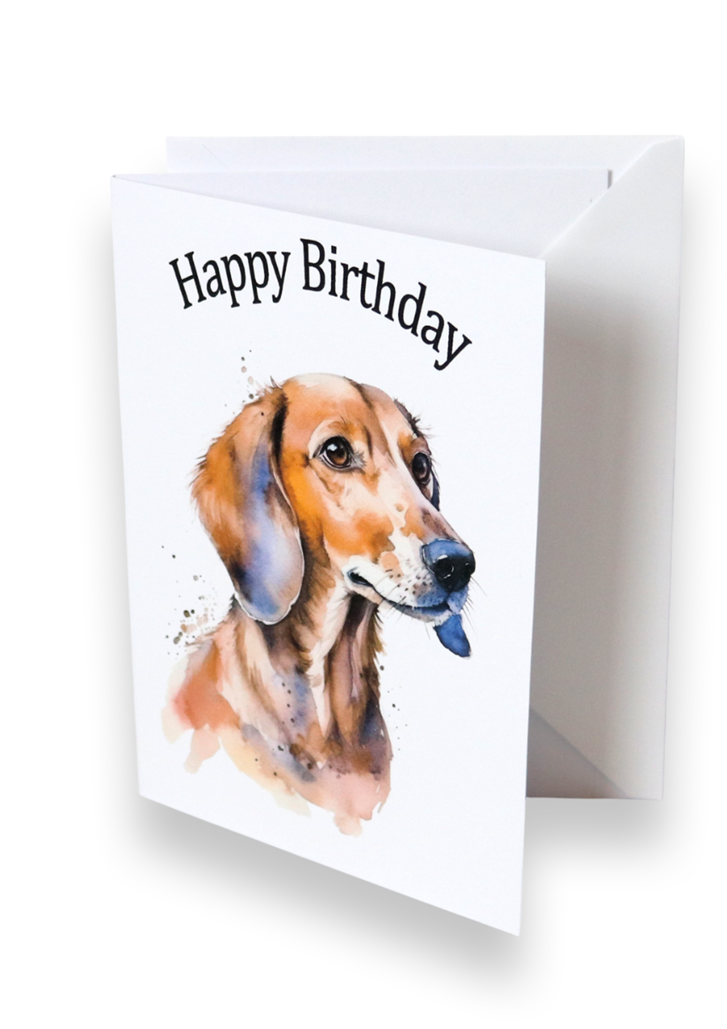 birthday card with Dachshund dog print