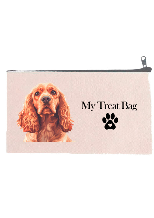 Cocker Spaniel printed dog treat bag