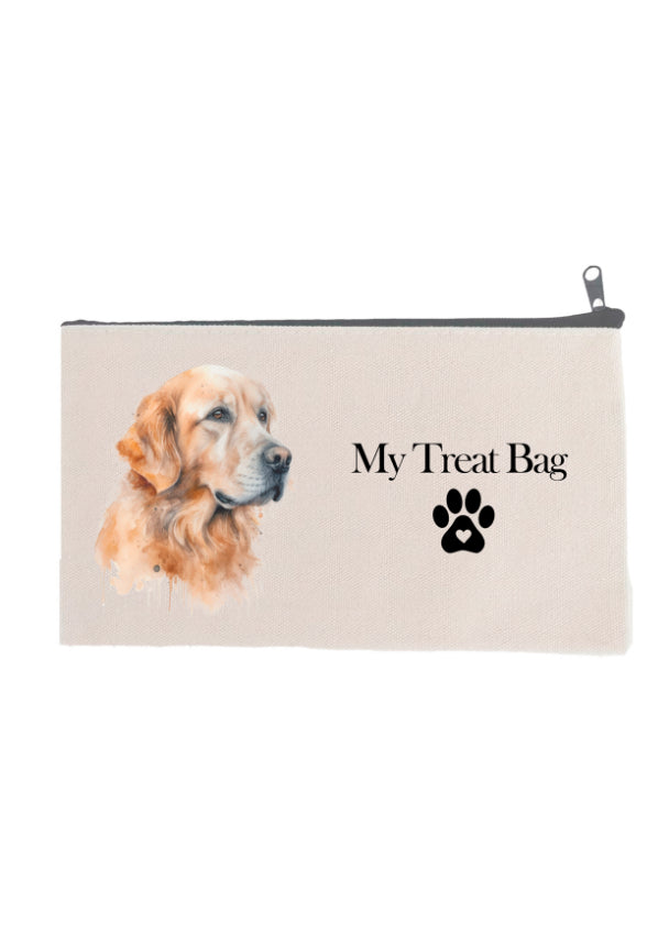 Golden Retriever printed dog treat bag