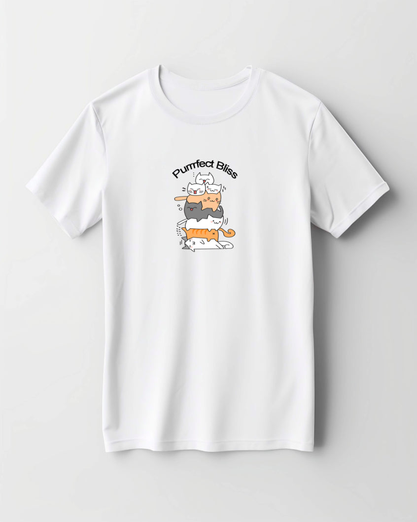 pile of cats printed t shirt
