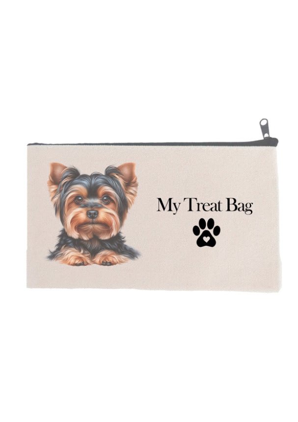 Yorkshire terrier printed dog treat bag