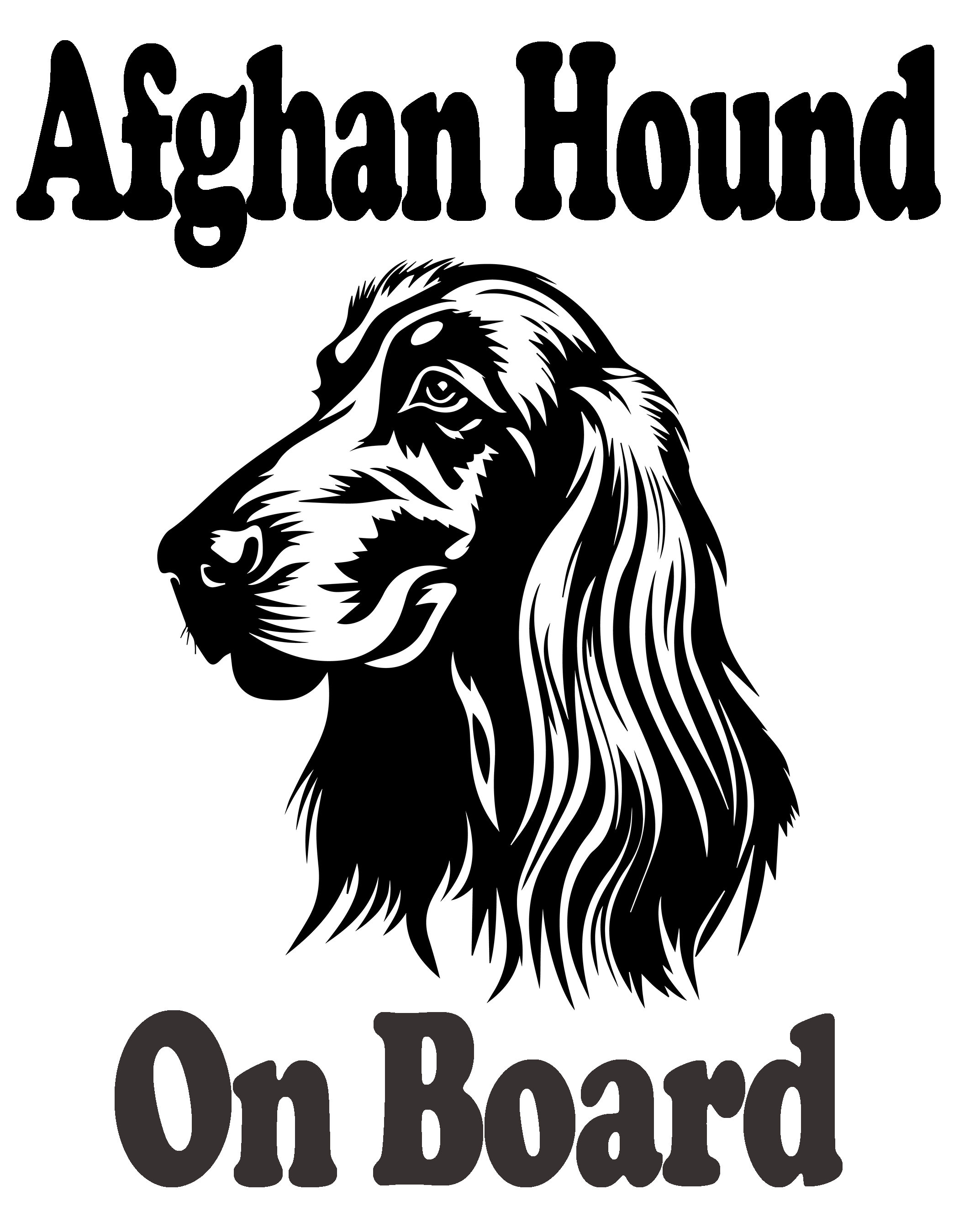 Car Decal - Afghan Hound