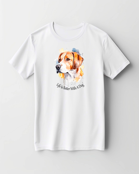beagle printed t shirt 