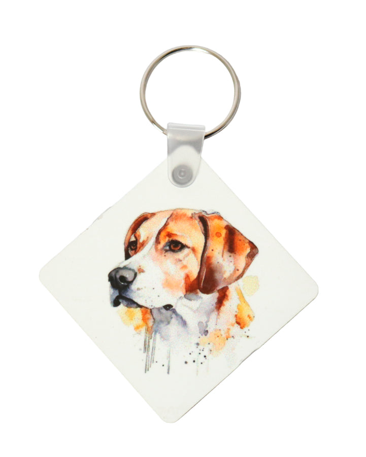 Beagle Printed Mdf Keyring