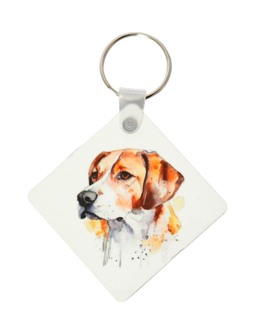 Beagle Printed Mdf Keyring