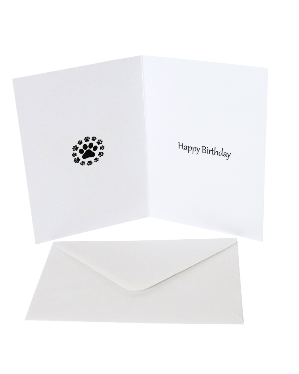 inside of birthday card with paw print 