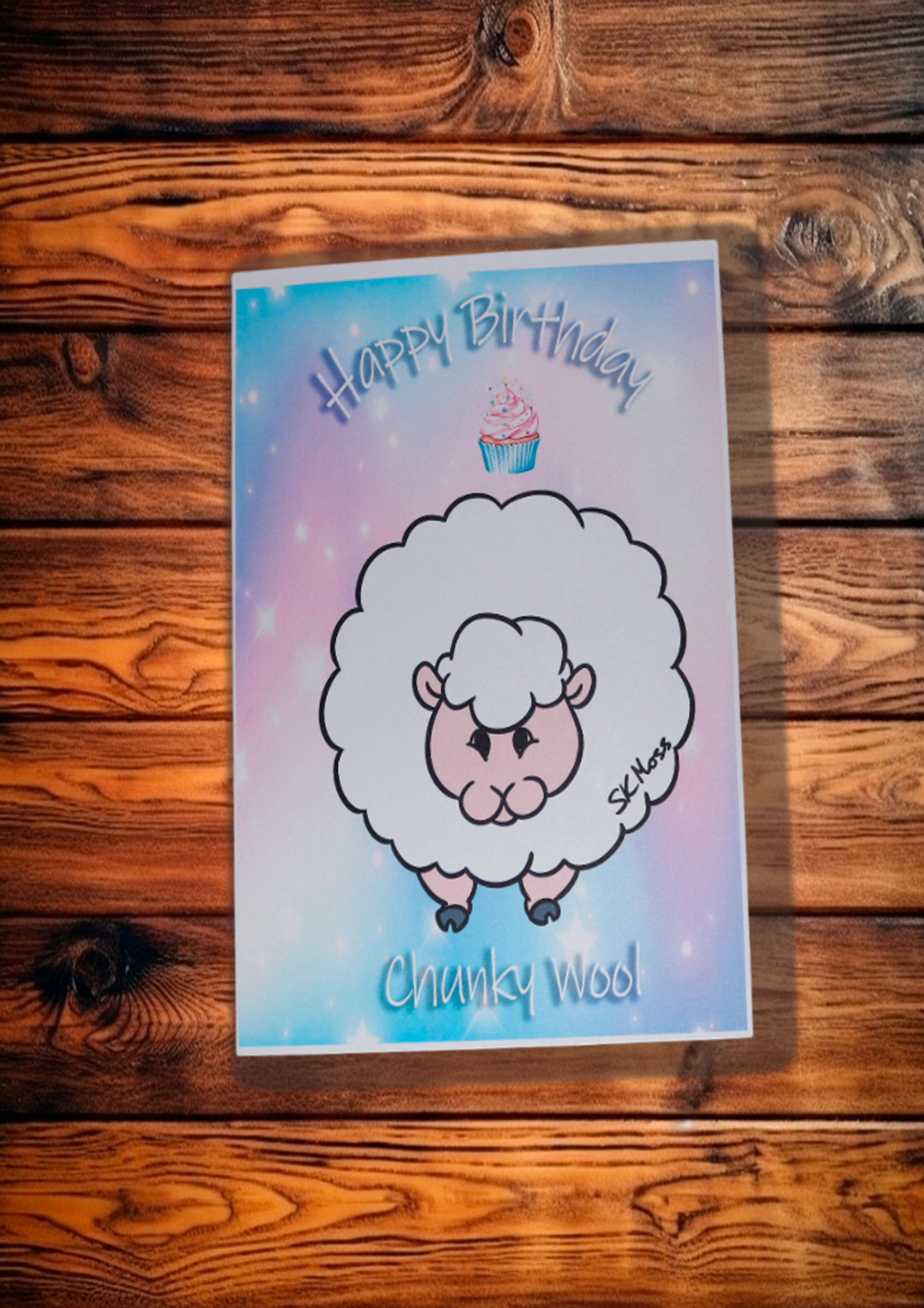 Birthday Card - Chunky Wool