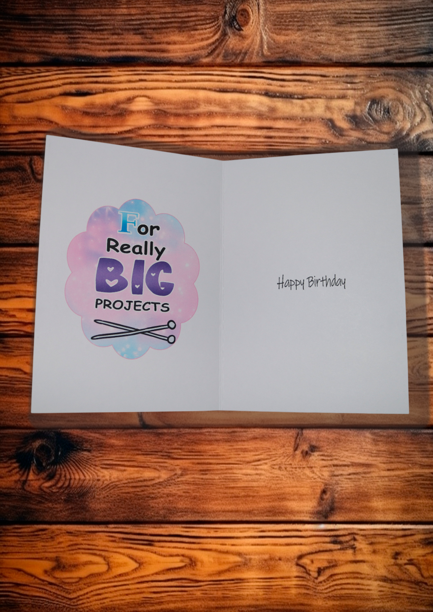Birthday Card - Chunky Wool