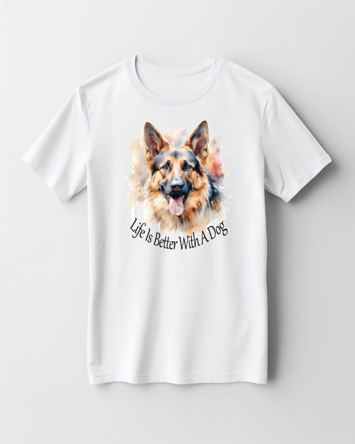 german shepherd printed t shirt