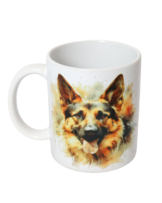 german shepherd printed ceramic mug