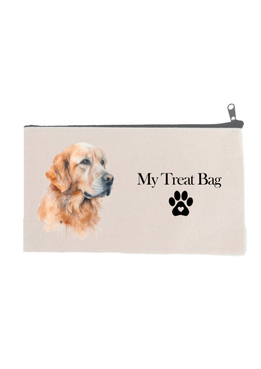 Golden Retriever printed dog treat bag
