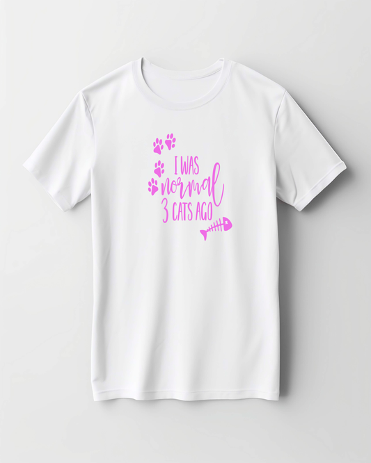 funny cat slogan printed t shirt