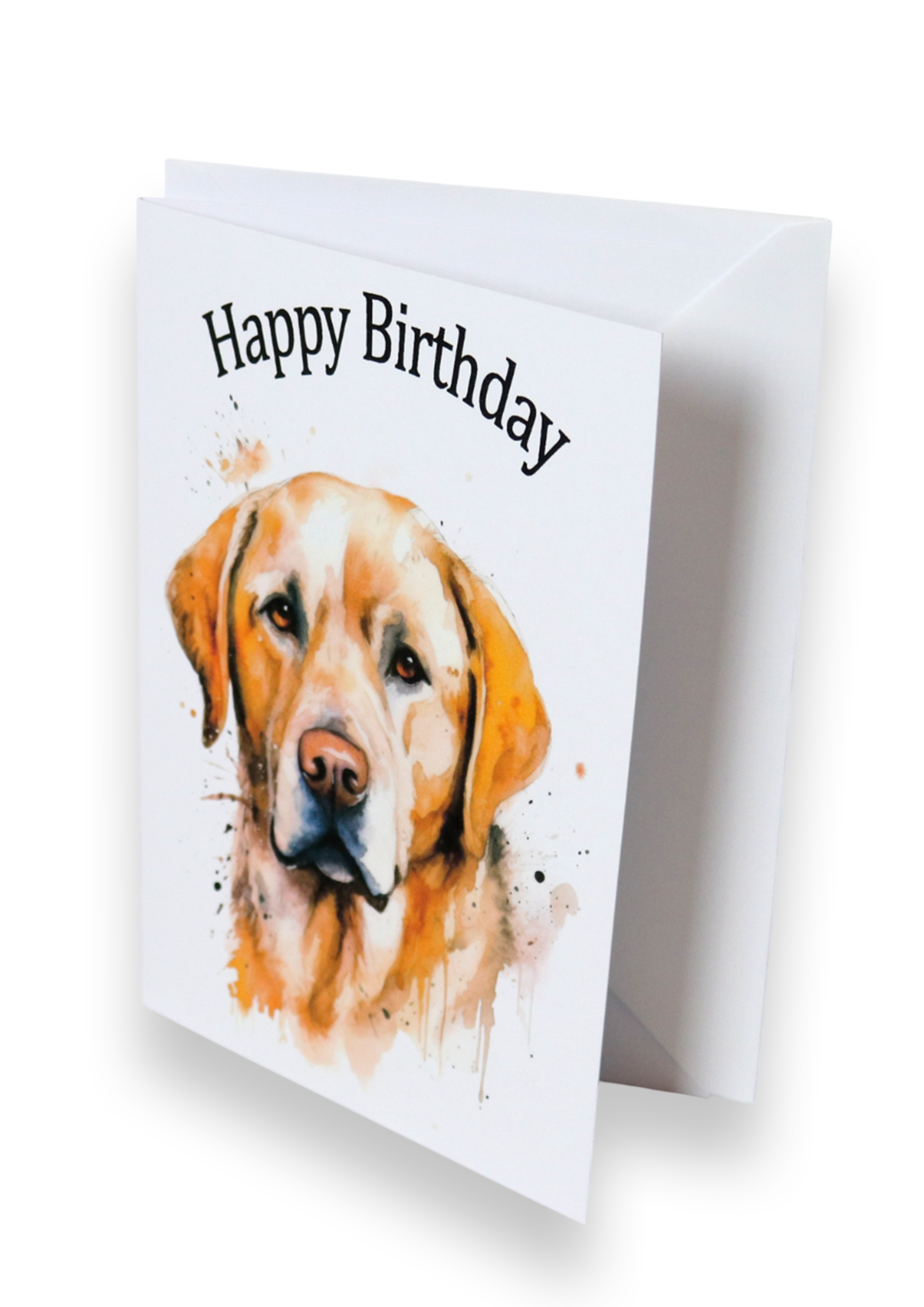 birthday card with labrador print