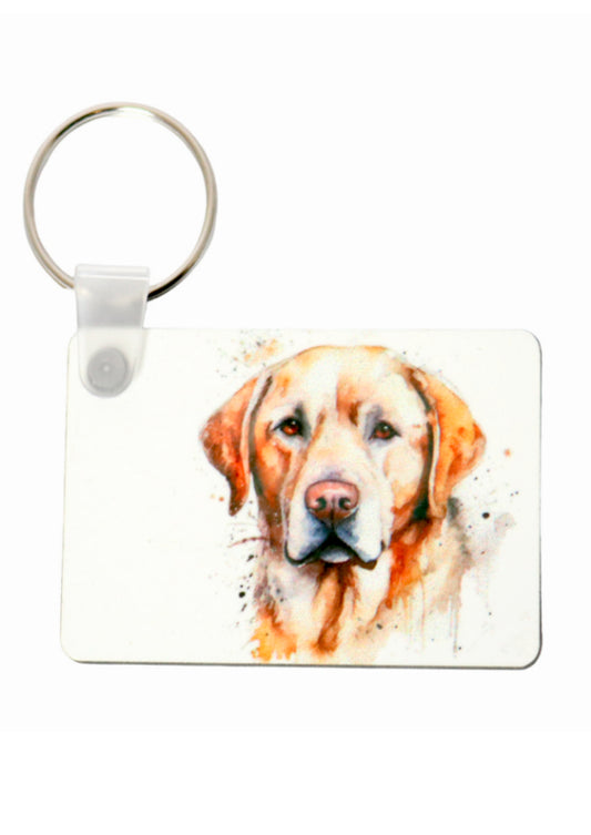 Labrador printed mdf keyring