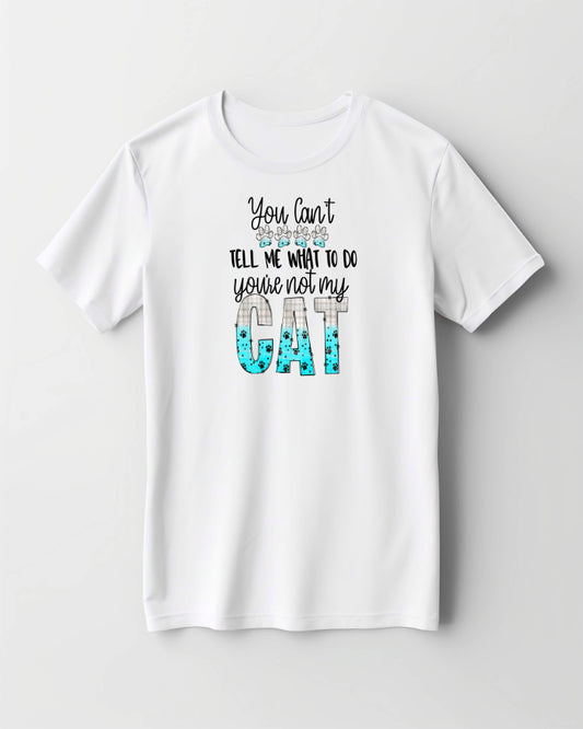 not my cat printed t shirt