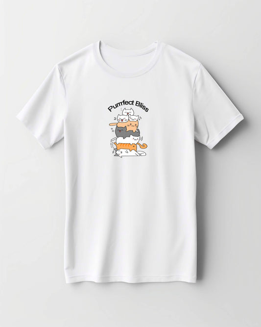 pile of cats printed t shirt
