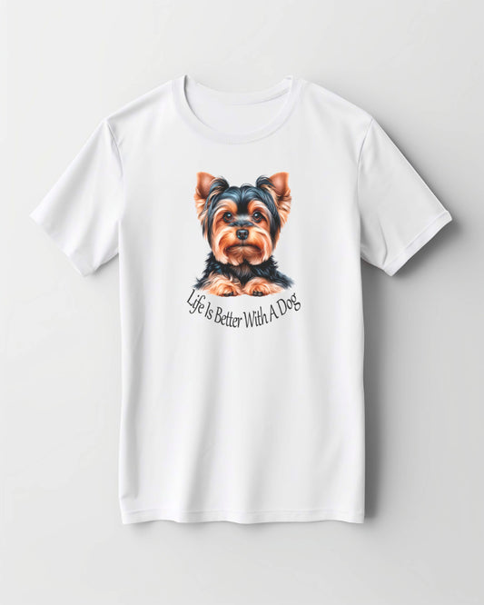 yorkshire terrier printed t shirt