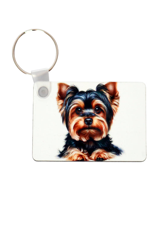 Yorkshire Terrier Printed Mdf Keyring